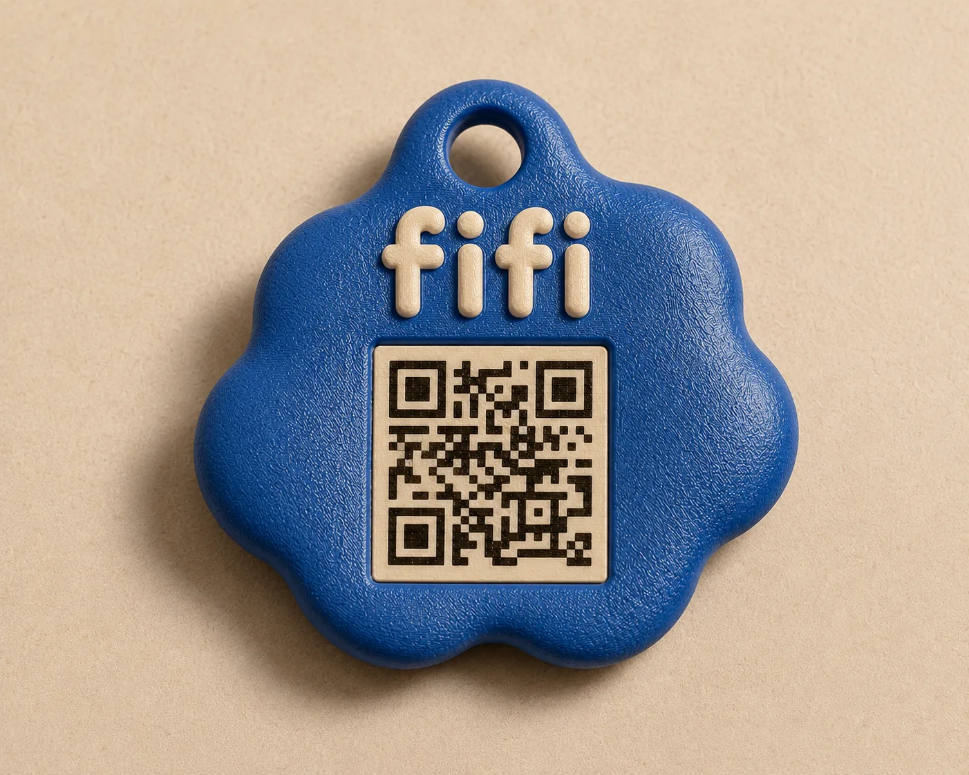 Signal blue smart pet tag for fifi